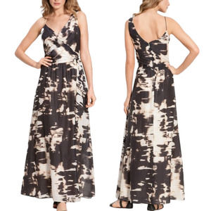 SUZI CHIN for Maggy Boutique Camilla Brown‎ Tie Dye Sleeveless Tank Maxi Dress 4